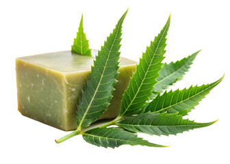 Neem soap  isolated on white background