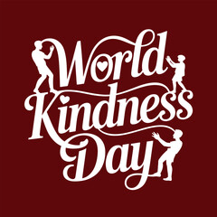 Elegant world kindness day typography with decorative elements.
