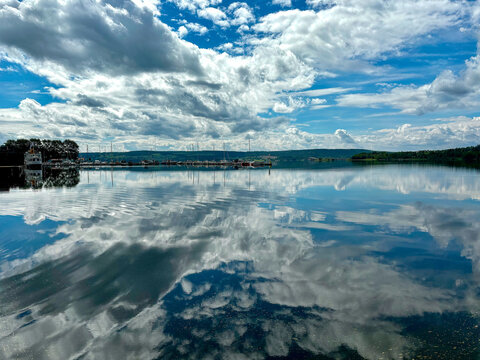 Storsjon lake Ostersund Jamtland Norrland Sweden harbor