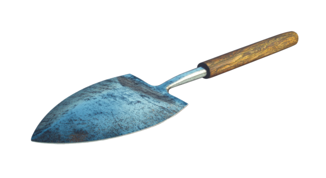 Small trowel with a wooden handle, used for gardening