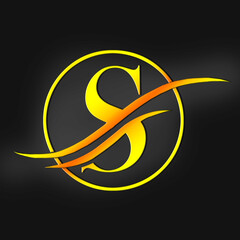 Modern S Letter Logo Design | PNG
