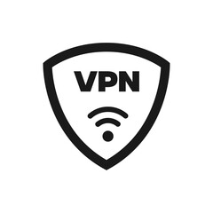 Secure VPN access icon vector template