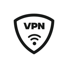 Secure VPN access icon vector template