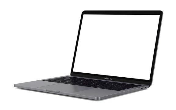 Modern laptop computer isolated on white background