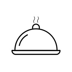 Covered dish with steam rising on transparent background