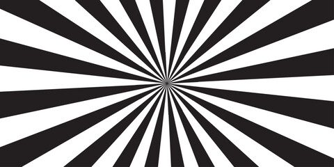 Retro vintage grunge black and white radial burst sunburst ray pattern vector illustration texture backdrop design