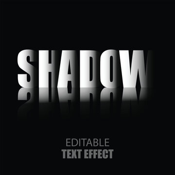 A black background with the words shadow effect on it