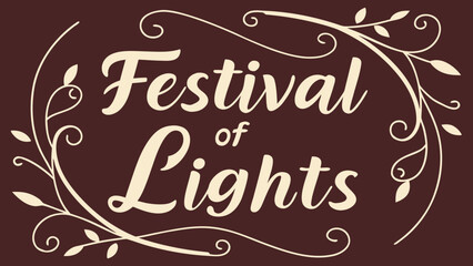 Celebrate the magic with this Festival of Lights illustration, perfect for invitations, cards, and seasonal promotions, capturing warm holiday spirit