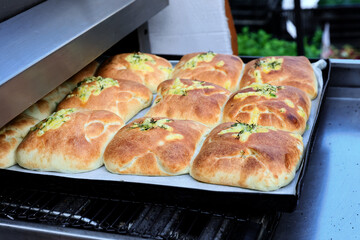 Romanian traditional homemade pies from Bucovina called poale-n-brau, prepared on the occasion of major holidays.
