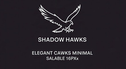 Shadow Hawks Elegant Minimal Cawking Birds