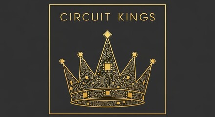 Circuit Kings Crown Emblem Design