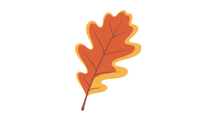 Fototapeta premium Autumn Leaf Isolated on Transparent Background, Orange and Yellow Fall Foliage