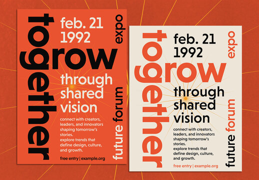 Expo Poster Layout in Swiss Grid Style