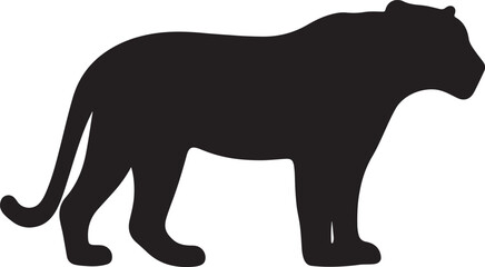 black silhouette of a bear