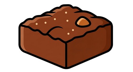 chocolate cake isolated on white