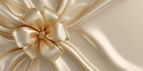 Christmas gift in golden box