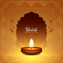Cultural Happy Diwali Indian festival classic background