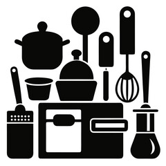 set of kitchen icons