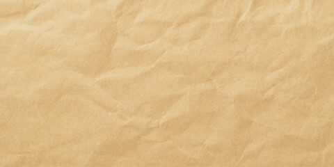 Brown, crumpled vintage paper texture with a rough, wrinkled surface perfect for an aged grunge background design