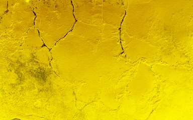 Abstract yellow watercolor background texture. Yellow grunge cement wall.