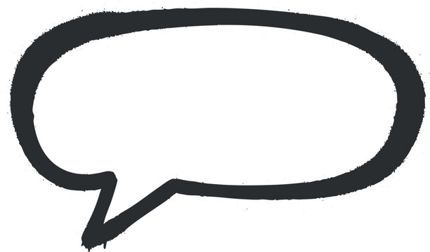 An empty speech bubble illustration ideal for conveying messages or dialogue in designs.