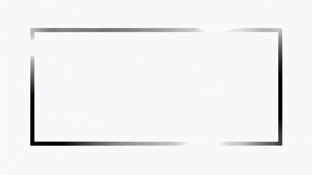 Clean silver frame animation for presentations, product displays, and creative video projects offers dynamic visual border