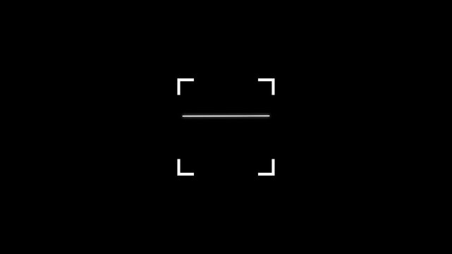 Scanner icon animation. Barcode scanner QR code animation isolated on black background.