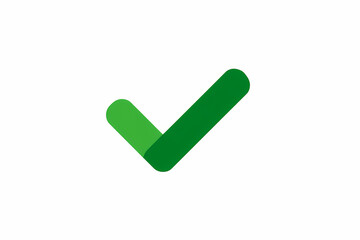 simple flat green checkmark icon design perfect for showcasing approval and positivity in digital projects on a clean white background ideal for websites and applications