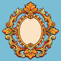 ornate baroque frame vector set.eps