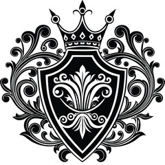 ornate royal crest decorative icon pack.eps