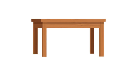 Simple Wooden Dining Table with Four Legs.