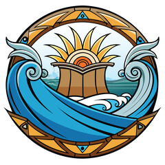 tribal wave crest silhouettes.eps