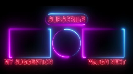Neon Thanks for Watching. Video Template Card. Don't forget to subscribe. Social Media Template YouTube Channel.Suitable for all social media video channels.