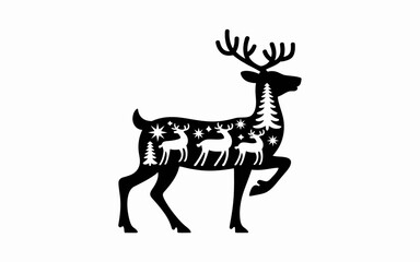 christmas deer vector illustration