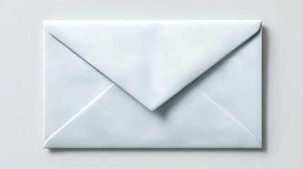 A simple white envelope sits flat on a light background, ready for a message or invitation, perfect for any occasion