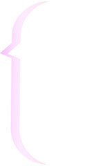 White Speech bubble with colorful gradient shadow, text box, word balloon, chat box