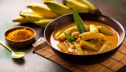 banana stem curry or gulai batang pisang malaysian food malaysian delicacies