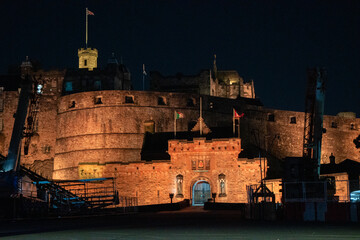 old castle in the night