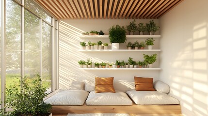 modern sunroom with beautiful architectural structure and amazing interior designs