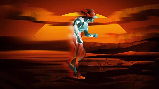 hermes the greek god running fast