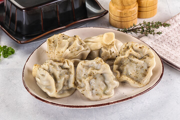 Georgian stuffed meat dumplings Khinkali