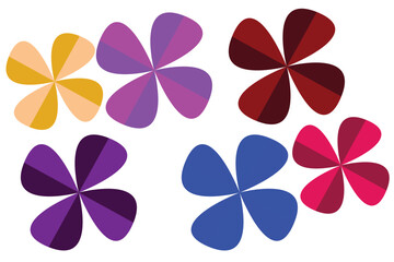 Obraz premium set of colorful flowers