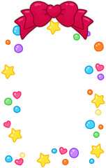 Colorful Christmas decoration frame