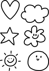 Cute Hand-Drawn Doodle Shapes Collection