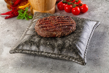 Hot Grilled beef burger cutlet