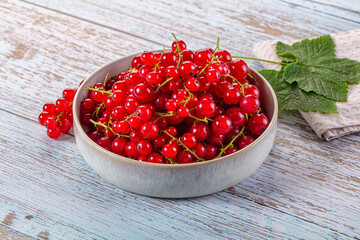 Raw ripe sweet juicy red currant