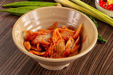 Fermented spicy Korean Kimchi cabbage