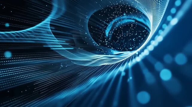 High-Tech Digital Tunnel Animation Background