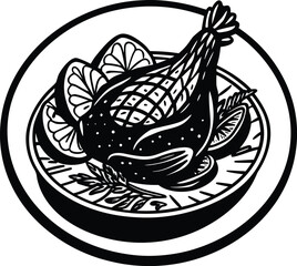 Artistic sketch of daffodils with subtle detail and natural light accent isolated on transparent background