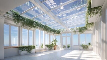 modern sunroom with beautiful architectural structure and amazing interior designs